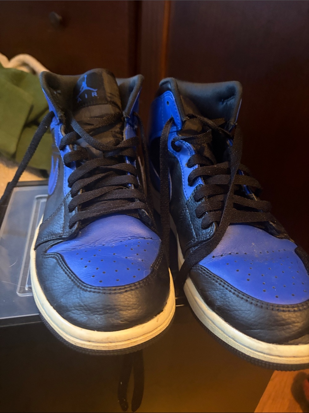 Nike High-Top Sneakers in Black and Royal Blue